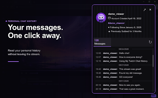 My Twitch Chat History screenshot 1