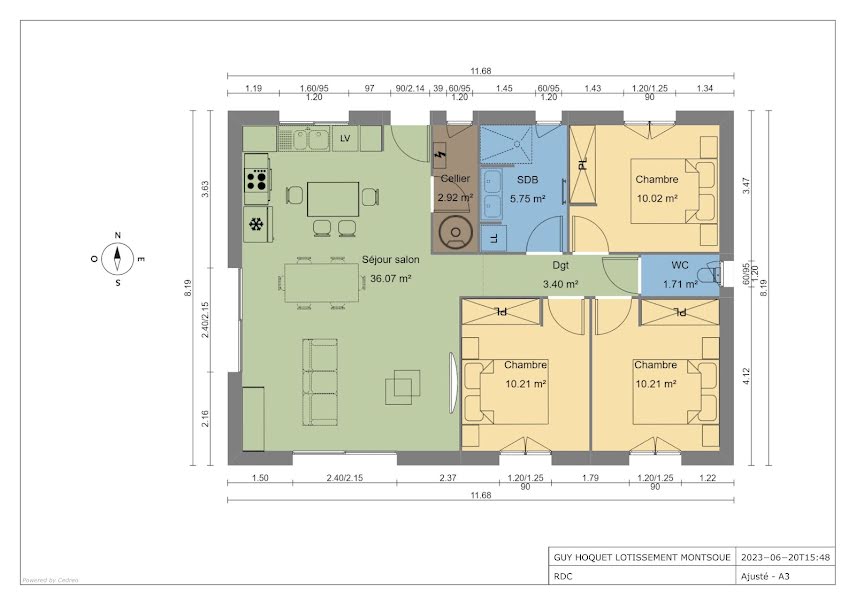 Vente maison neuve 4 pièces 80 m² à Montsoué (40500), 157 300 €