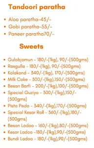 New Krishna Sweets menu 4