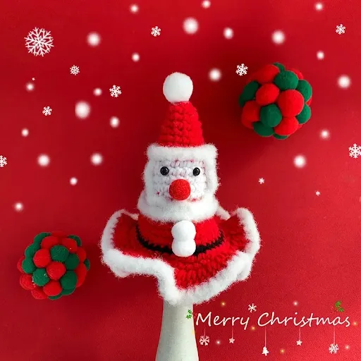 Pet Christmas hat Cat handmade 3D wool Christmas hat Dog headwear Birthday photo Cute jewelry Christmas tree