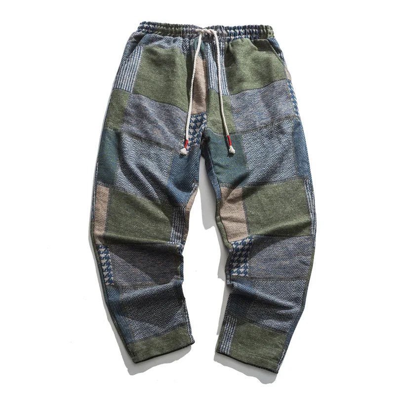 Oversized losse wollen broek in Chinese stijl met rechte pijpen. Comfort en stijl gecombineerd voor een relaxte look. Perfect voor dagelijks gebruik.