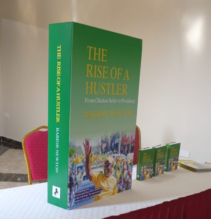 Deputy President William Ruto's biography book titled The Rise of a Hustler written by Babior Newton.