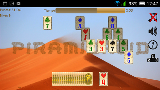 Screenshot Piramidroid. Pyramid Solitaire