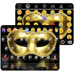 Cover Image of Tải xuống Gold Masquerade Emoji Keyboard 1.0.2 APK