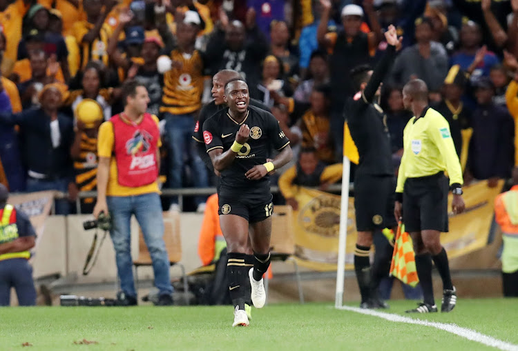 George Maluleka of Kaizer Chiefs celebrates goal during the Absa Premiership 2019/20 match between Kaizer Chiefs and Highlands Park at the FNB Stadium, Johannesburg on the 08 January 2020.
