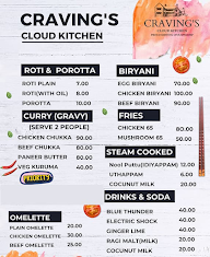 Craving's Cloud Kitchen menu 1