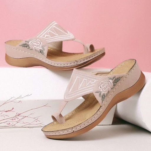 Title 5, Large Size Slip-On Flower Sandals and Slippers ...
