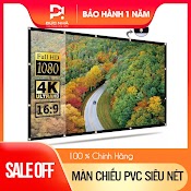 Màn Chiếu Sợi Thủy Tính Trắng Siêu Nét Chuyên Dụng Cho Máy Chiếu - Loại Dày 4 Lớp, Tương Phản Cao