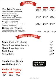 Pizzasia menu 1