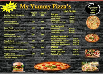 My Yummy Pizza menu 