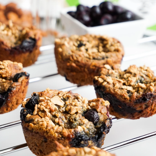 Healthy Vegan Blueberry Muffins