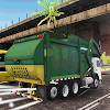 Garbage truck runner icon