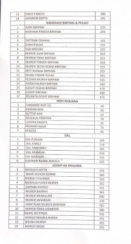 Mughlai Dawat menu 2