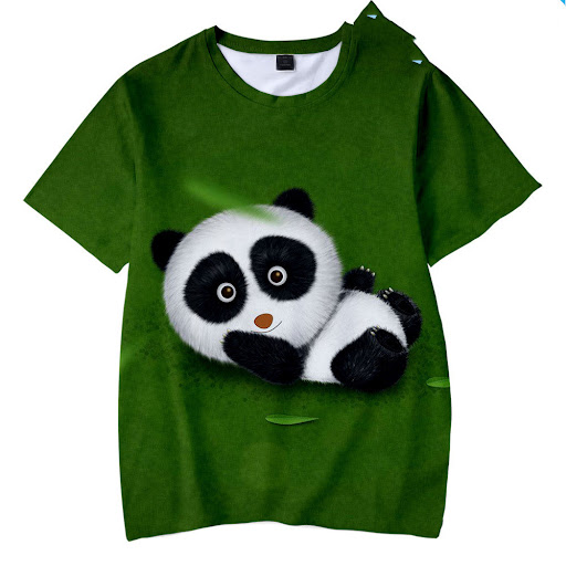 Title 11, Cute Panda Series 3D Digital Color Printing Sho...
