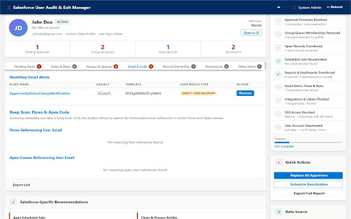 Salesforce User Audit & Exit Manager screenshot 3