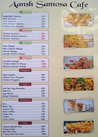 Aansh Samosa Cafe menu 4