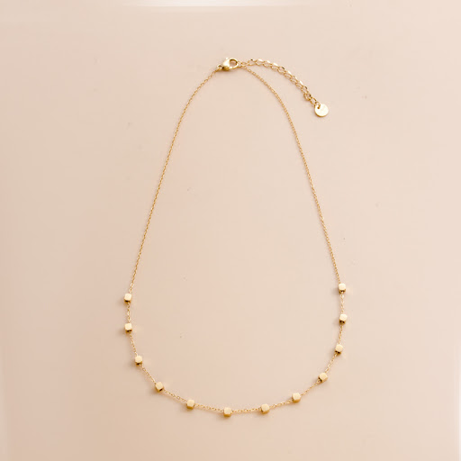Title 4, Niche Small Square Necklace crafted from stainl...