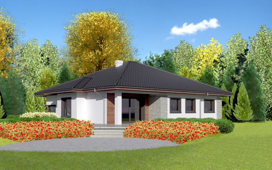 Wizualizacja 2 domu Dom przy Pastelowej