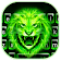 Thème de clavier Green Neon Lion icon