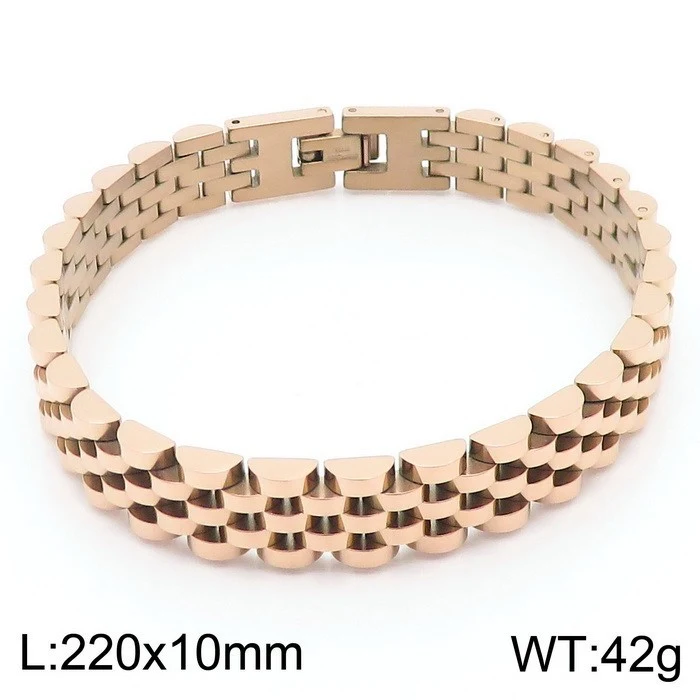 Bracelet de couple pour homme 10mm en acier titane réglable, chaîne élégante et résistante. Un accessoire parfait pour symboliser votre amour.