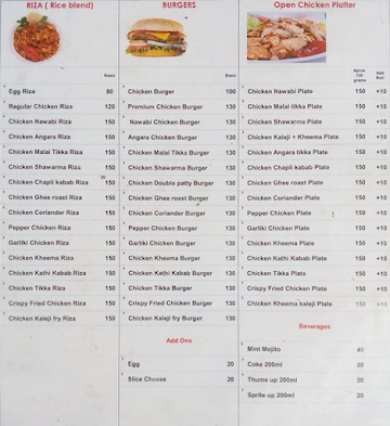 Shawarma Corner menu 