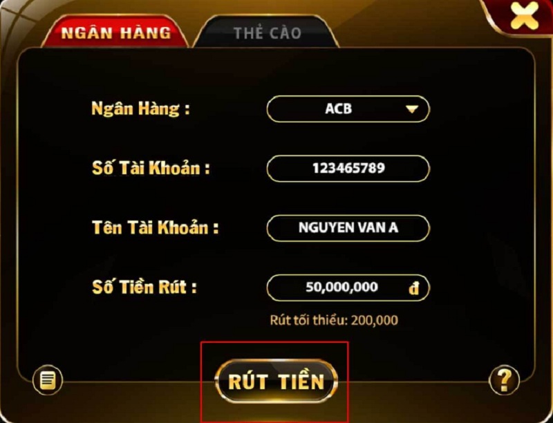 Rút tiền nhanh chóng, dễ dàng trong vài giây