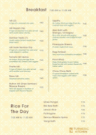 Turmeric Kitchen menu 2