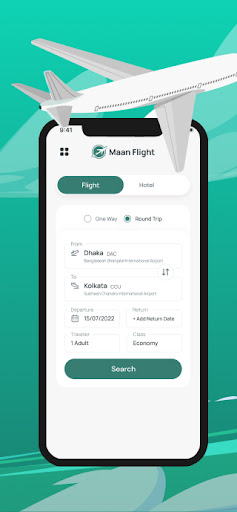 Screenshot Flight Booking & Hotel Booking