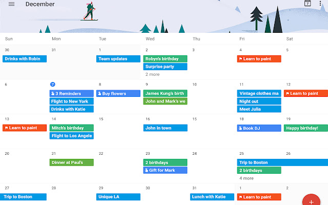 Calendar Dots chrome extension