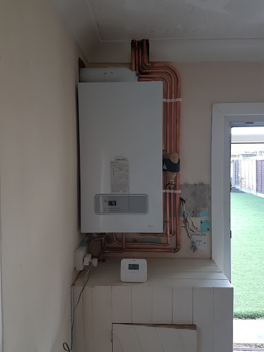 Conventional system replaced with a combi boiler.