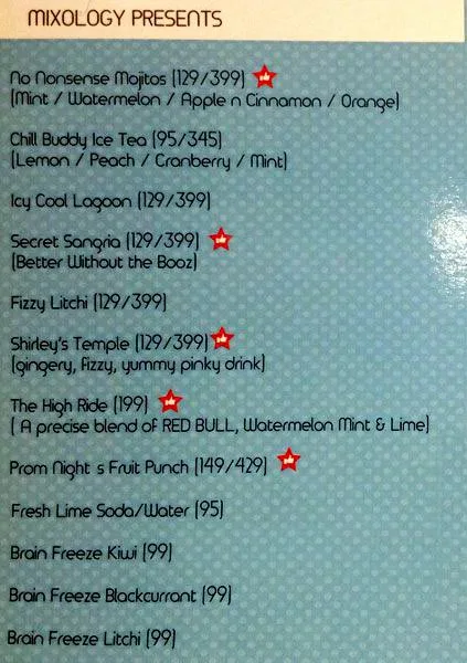 Orange Chopstick menu 