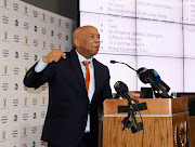 Minister of Electricity Dr Kgosientsho Ramokgopa at the media briefing on the progress made regarding the security issues related on the implementation of the energy action plan at the GCIS Auditorium in Pretoria.