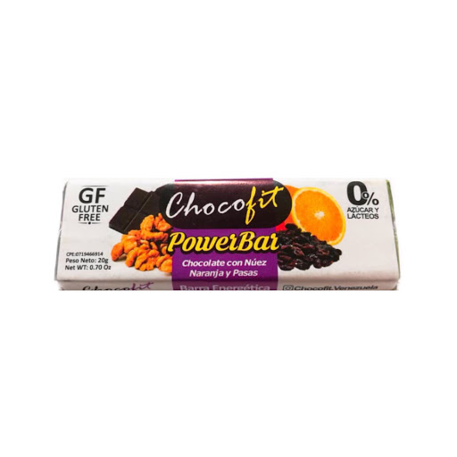 Chocolate Chocofit Nuez-Naranja-Pasas Sin Gluten 20G  