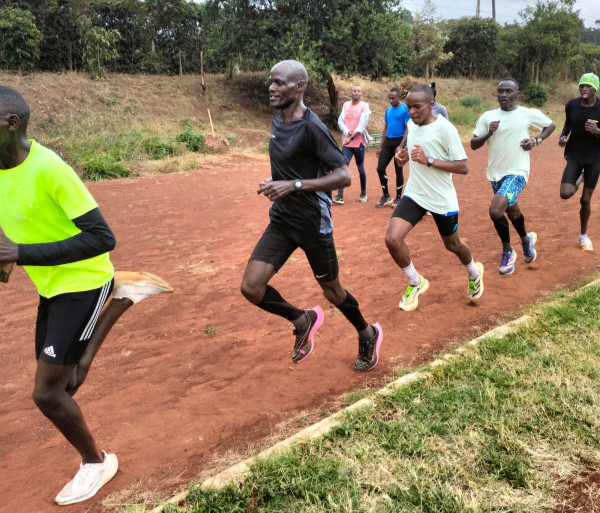 Mark Kiptoo (2nd L) during a training session at Moi University School of Law in Eldoret