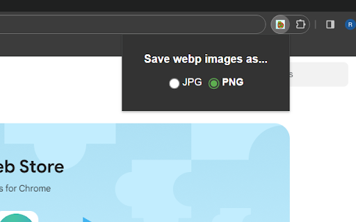 Save WEBP as JPG/PNG