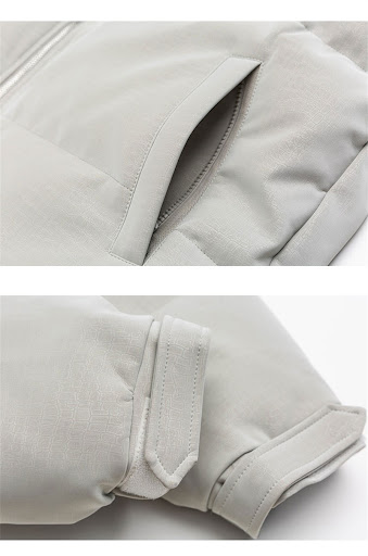 Title 3, Stand Collar Couple Niche Warm Down Jacket. Sta...