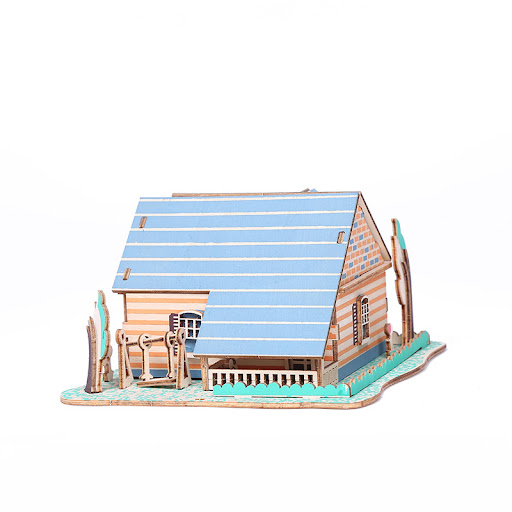 Title 8, Wooden Plywood Model Puzzle Toys 3D constructio...