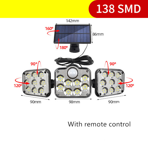 Title 8, Waterproof Solar Lamp Separate Sensor Wall Ligh...