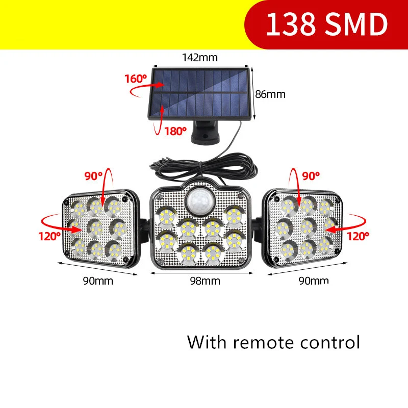Title 8, Waterdichte Solar Wandlamp met Separate Sensor ...