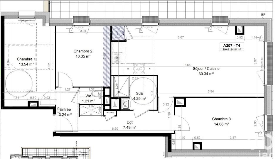 Vente appartement 4 pièces 84 m² à Carpiquet (14650), 385 000 €