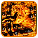 Hell Burning Fire Horse Keyboard Theme 10001002 APK تنزيل