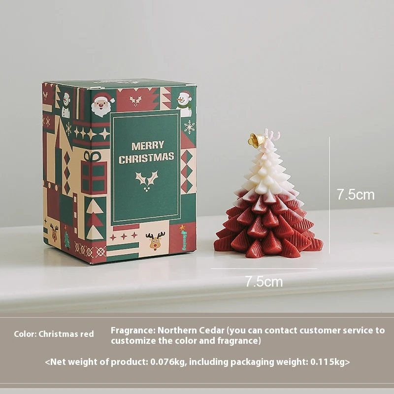 Coffret Cadeau Créatif Arbre de Noël Bougie Aromathérapie Ornements Décorations Festives Cadeau Parfait Détente