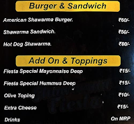 Shawarma Fiesta menu 1