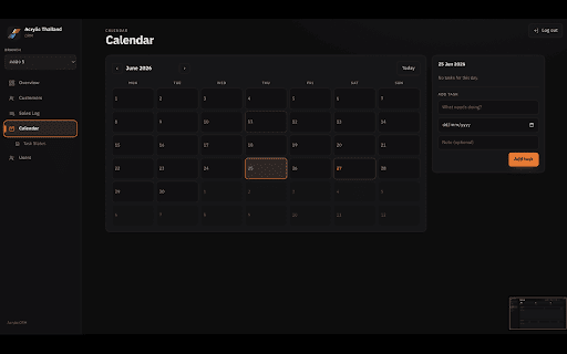 Acrylic CRM — Customer Data Entry screenshot 3