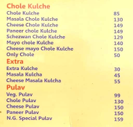 N.G. Chole Kulche - Pulav menu 1