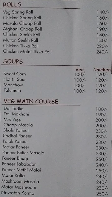 Fateh's Grill menu 