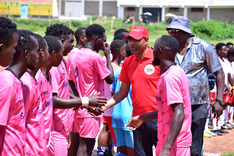 Extreme sports limited CEO Hussein Mohammed at the Super 8 at 20 Kitui tournament