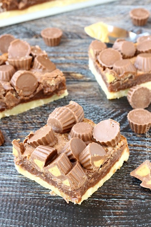 Chocolate Peanut Butter Shortbread Bars