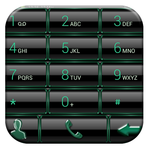 exDialer GlassMetalFrameBGreen 個人化 App LOGO-APP開箱王