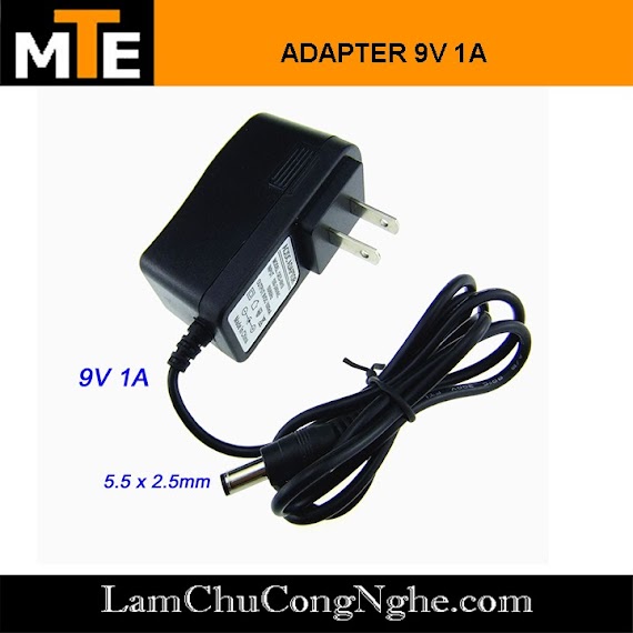 Nguồn Adapter 9V 1A Jack Dc 5.5 * 2.1 Mm